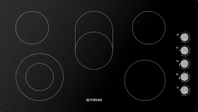 Built-In Ceramic Hob, 5 Zones, 90 cm