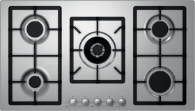 Built-In Gas Hob with Brass Burners, 5 Burners, 90 cm