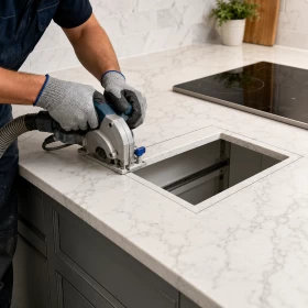 Marble Cut-Out Service for Appliance Installation